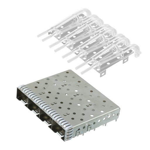 [2110069-1] TE (AMP) -  连接器 压配 通孔，直角 CONN SFP+ CAGE 1X4 PRESS-FIT R/A